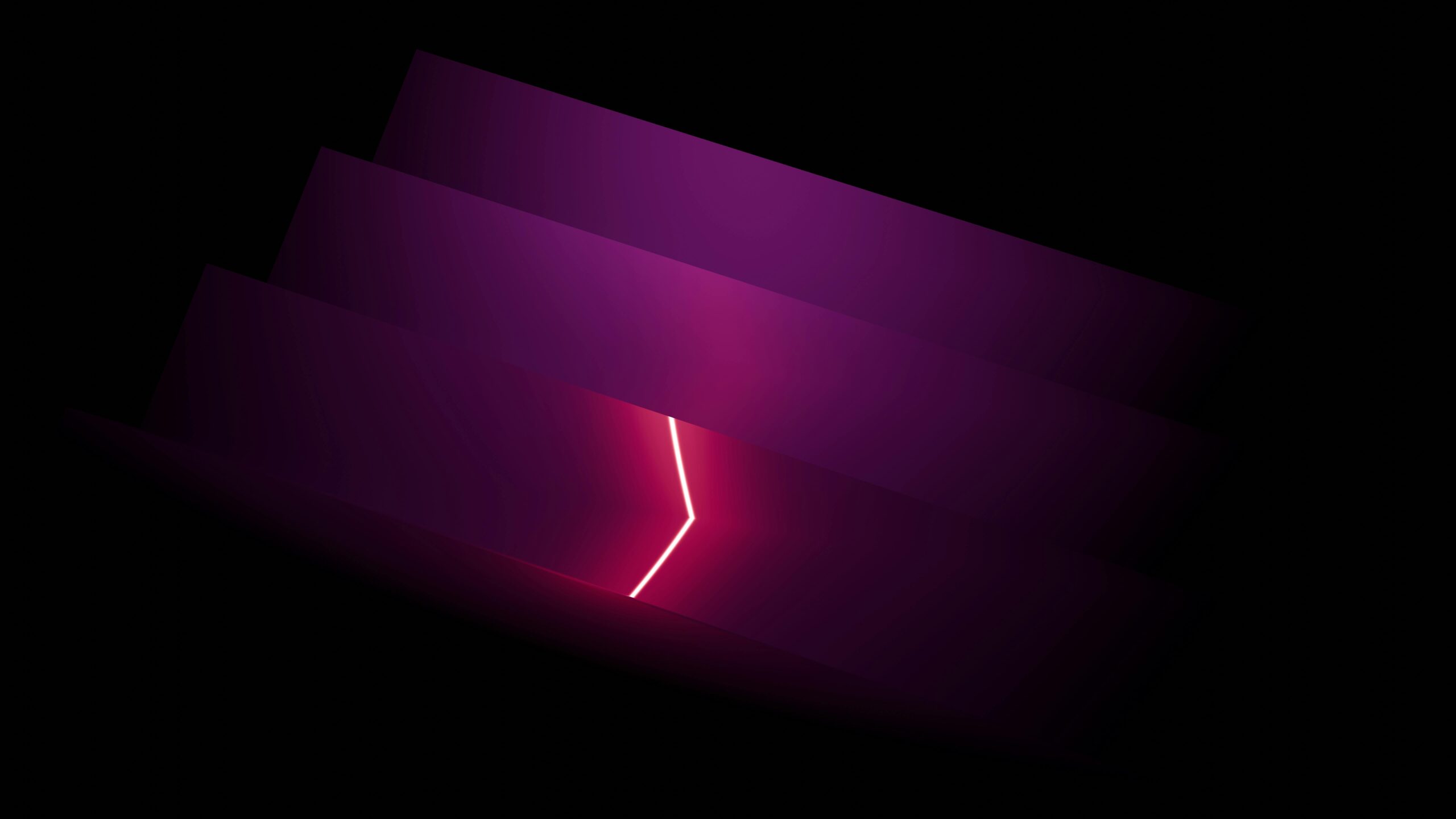 A striking abstract composition with neon light on a dark backdrop, perfect for modern design.
